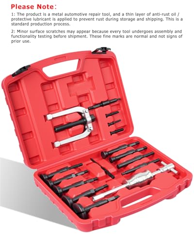 DAYUAN Blind Hole Collet Bearing Puller Set,16 pcs Inner Bearing Extractor Kit with Slide Hammer Insert Bearing Removal Tool