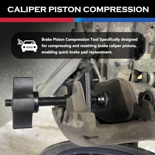 Disc Brake Caliper Compression Tool with 10mm Wrench,Heavy Duty Caliper Piston Compressor Tool Brake Pad Spreader,Professional Brakes Calipers Tools Automotive Tools