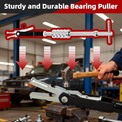 Double Headed Internal Bearing Puller, Expandable Collets 16-45mm | Slide Hammer Insert, Bearing Remover Extractor Tool, Heavy Duty, Automotive Repair Tool, For Professional and DIY Use
