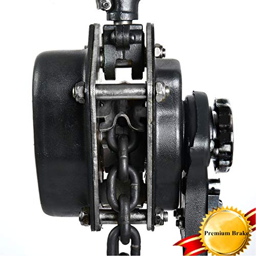 Manual Lever Hoist Come Along 3/4 TON 1650 LBS Capacity 10FT Lift 2 Heavy Duty Hooks Commercial Grade Steel for Lifting Pulling Construction Building Garages Warehouse Automotive Machinery