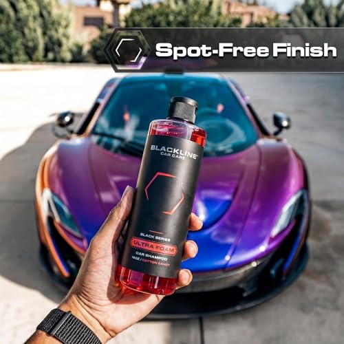 Blackline Automotive Extreme Foaming Car Shampoo - Extreme Ultra Foam Perfect for Ceramic Coatings - Compatible with Foam Cannon for Pressure Washer (16 Fl Oz, Cotton Candy) - size: 16 Fl Oz (Pack of 1)