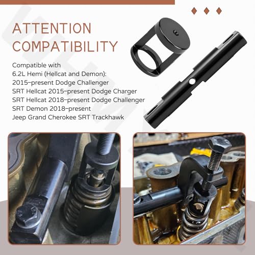 POW352003 Valve Spring Compressor Tool Kit Compatible with Dodge Ram 2500 3500 5.7L 6.1L 6.2L 6.4L HEMI Engine Valve Spring Compressor