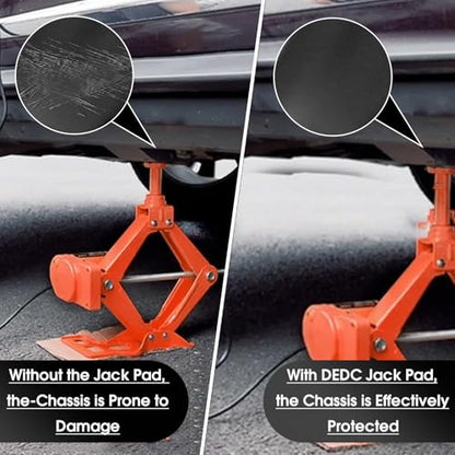 DEDC Universal Aluminum Grooved Magnetic Jack Pad Black 1 Pc, Jacking Puck Pinch Weld Frame Rail Adapter, Jack Accessories for Mechanics - color: Black 1 Pc