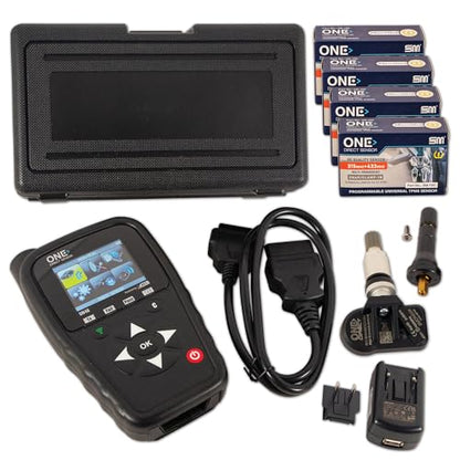 Silverback One-Direct TPMS Programmable Sensor Set of 20 and Ateq SM47 TPMS Tool, Multi-Frequency 314.9MHz, 315MHz & 433MHz OE-Level Universal Sensor Programmable by Any Ateq Manufactured TPMS Tool. - size: 20 Pack with Tool