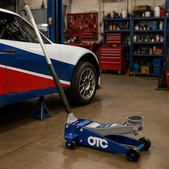 OTC LDJ35 3.5 Ton Capacity Service Jack - Features a Dual-Stage Hydraulic Unit that Reaches Maximum Height in Only 7 Pumps, Extra Wide 5.2" to 21.9" Lifting Range, 78.5" Reach, and 6" Diameter Saddle