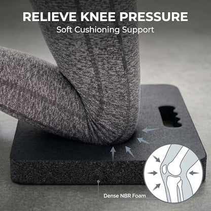 Gardzen Extra Thick Kneeling Pad for Gardening and Work, 1.5 Inch Soft NBR Foam Knee Cushion for Bathing Baby, Large Kneeler Mat for Yoga Exercise, 18x11 Inch, Black - size: 1 Pack