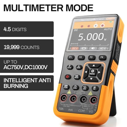 3IN1 Oscilloscope Handheld Digital Held 2 Channel USB Multimeter Kit Osciloscopio Automotive Automotriz Multi Testers Meter Multimetro Digital Professional (Oscilloscope1pcs)