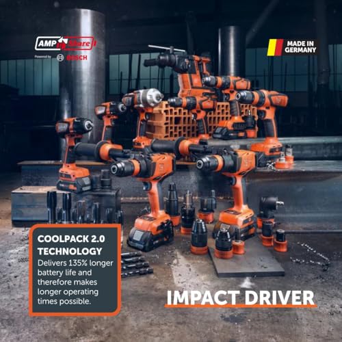 Fein ASCD 18-200 W4 AS Cordless Impact Driver | Brushless motor and 6 Torque Settings, 1/4 in Hexagon socket, Battery compatibiltiy Li-ion / CORE 18 V Li-ions, 71151161090 - style: ASCD 18-200