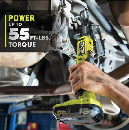 RYOBI ONEAND HP 18V BRUSHLESS Cordless 3/8 in. Extended Reach Ratchet Tool ONLY PBLRC25B | Battery and Charger Sold Separately