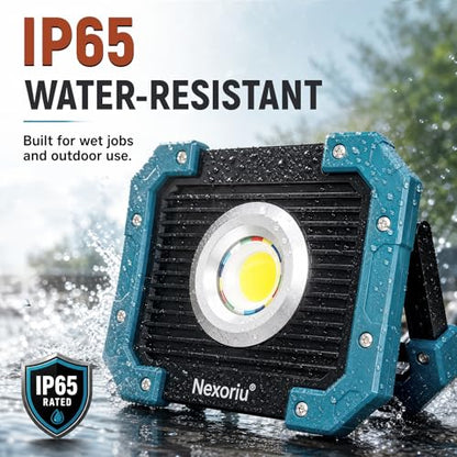 Hands-Free Magnetic LED Work Light Rechargeable, 1200LM Super Bright Light | IP66 Waterproof COB Mechanics Light with Strong Magnet & 180° Stand for Car Repair, Garage, Job Site & Power Outage