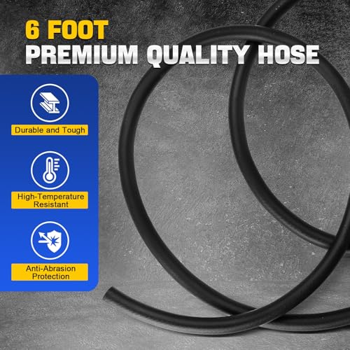 DASBET Exhaust Back Pressure Tester Kit with Carrying Case, Automotive Exhaust Back Pressure Gauge Set with 6-Foot Hose & Adapter(M12/M18) & 2 Hose Clamps Professional Automotive Diagnostic Tool