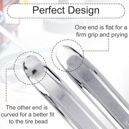 2pcs 50cm/20in Tire Iron Spoons, Heavy Duty Tire Lever Bar Bead Lifting Tool Tires Changer Removal Tool Changing Set for Cars Dirtbike Motorcycles for Tires Charger Machine