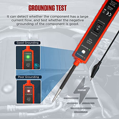 CMTOOL Power Circuit Probe Tester 6V-24V DC Test Light, Automotive Circuit Tester Car Short Finder, Component Activation, Polarity Identify, Overload Protection