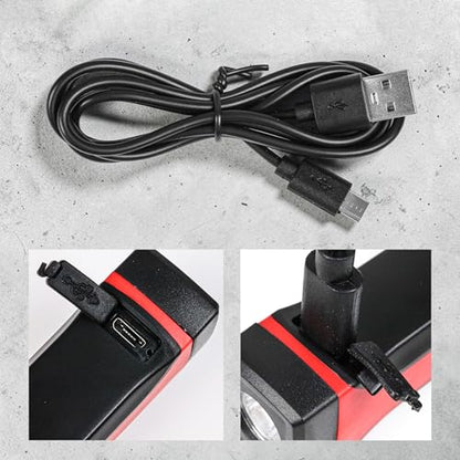 2Pcs Neck Light Detachable with Magnetic Base, Rechargeable LED Work Lamp, Hands Free Flexible Around Neck Mechanic Headlamp Flashlight with 2 Modes for Reading Repair, Gift for Men Women (Black Red)