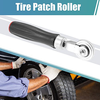 X AUTOHAUX 1 Set Tire Patch Roller Handle Tire Repair Patches Repair Tools for Car 32mm 42mm 58mm