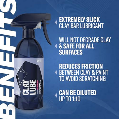 Gyeon ClayLube Ultra Slick Clay Bar Lubricant for Paint Prep Coating 500ml | Ultra-slick clay lubricant gives clay bars, mitts, and discs the glide needed to lift bonded fallout without marring paint.