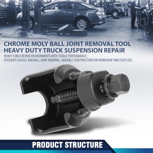 PIT66 39mm Ball Joint Removal Tool Heavy Duty Ball Joint Splitter Separator Extractor Compatible with Scania Benz MAN Hino Black