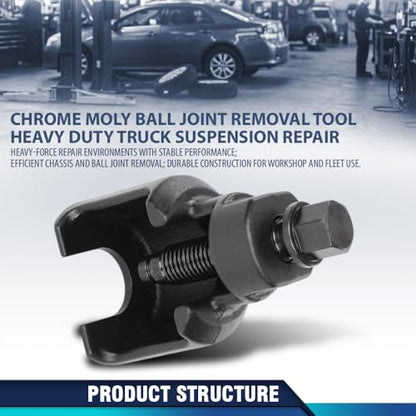 PIT66 39mm Ball Joint Removal Tool Heavy Duty Ball Joint Splitter Separator Extractor Compatible with Scania Benz MAN Hino Black