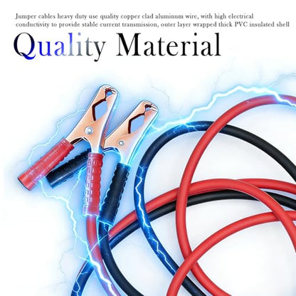 67" Car Jumper Cables Heavy Duty,Jumper Cables for Car Battery Clamps for Emergency Roadside Power Supply,Universal Alligator Clips Jumpers Cable for Cars,SUVs,Trucks