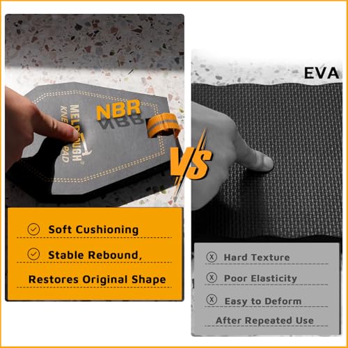 MELOTOUGH Mini Kneeling Pad Portable 1 Inch Thick NBR Foam Kneeling Pads for Work Construction, Plumbers, Mechanics, Electricians (Orange/Black) - style: Single Kneeling Pad