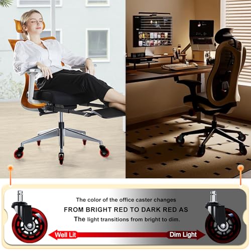 Rolling Shop Stool for Garage with Casters,Office Chair Wheels for Hardwood Floors- 3" Replacement Rubber Wheels