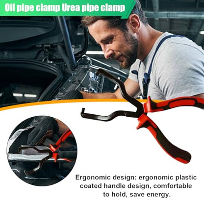 ZIMISI Fuel Line Plier, Quick Disconnect Release Removal Tool, Petrol Hose Clamp Clip Pliers, Fuel Line Disconnect Tool, Car Pipe Clip Repair Tool, Automotive Tools for Most Cars (Red/Black) - color: Red/Black
