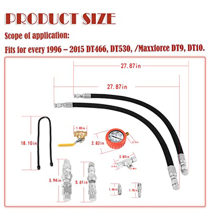 Hpop Test Tool Kit High Pressure Oil for DT466 DT530 / for International Maxxforce DT9, DT10 1996-2015