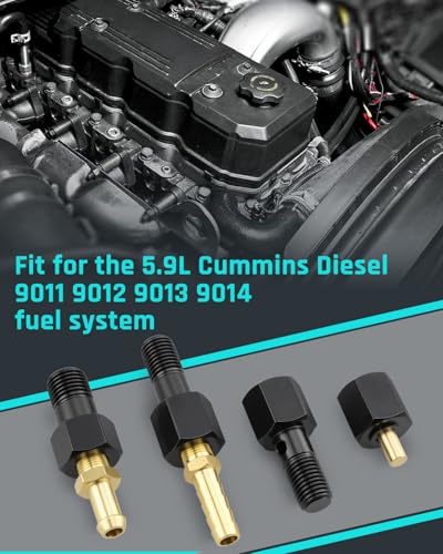 Fuel System Test Fitting Adapter Kit Fit for the 5.9L Cummins Diesel 9011 9012 9013 9014 Fuel System