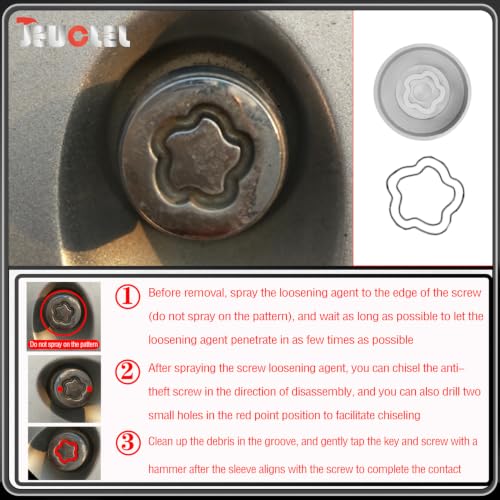 8PCS Wheel Locking Nut Key Kit for Jeep Dodge, I.D 29mm Lock Bolt | For Renegade, Wrangler, Cherokee, Journey 2016-2020, Wheel Lock Nut Socket Adapter Set, Anti-Theft Lug Removal Tool - size: Socket Set
