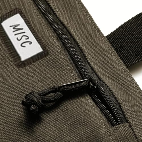 Official Voyager Tool Roll Bag, 5-Pocket 20 x 15 in, Black, Made in USA | Easy to Carry Roll Up Tool Bag, 20oz Canvas, Rust-Proof YKK Zippers, Secure Buckle, Durable Gift for Electricians, Mechanics - color: Black, size: Voyager - Extra Large (20 x 15 in)
