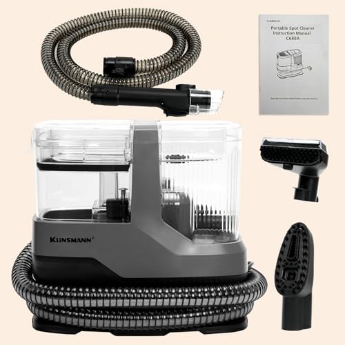 Carpet Spot Cleaner Machine, Mini Portable Upholstery & Couch Shampooer | 17KPa Suction, Deep Cleaning Compact Handheld Car Shampoo Machine for Sofa, Rug, Stairs & Pet Stains - color: Red
