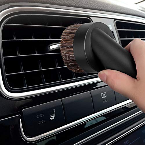 Lamoutor 4Pcs Soft Bristle Vacuum Brush Round Brush Vacuum Attachment Universal Vacuum Dust Brush for Most Vacuum Cleaners Accessories
