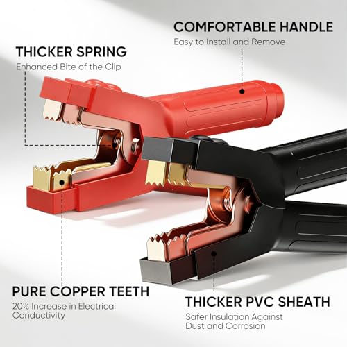Noone Heavy Duty Jumper Cables, 0 Gauge 25Feet 1000Amp Automotive Booster Cables with Reverse Polarity Protection for Car, SUV and Truck, Jumper Cables Kit with Carry Bag, Gloves, Brushes and Goggles - size: 0Gauge x 25FT