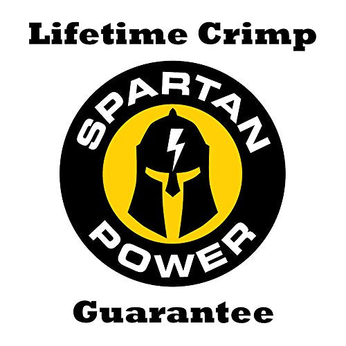 Spartan Power Battery Cable 4 Foot 4 Gauge AWG Wire Set 3/8" M10 Made in USA - color: 4 AWG-SET-3/8", size: 4-FT