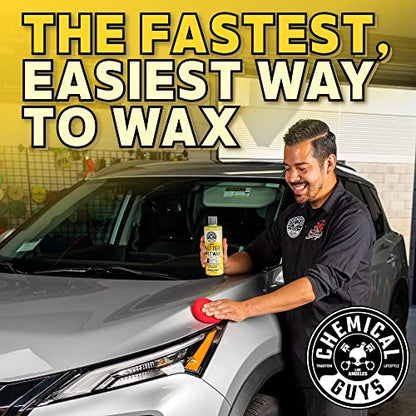 Chemical Guys, Butter Wet Wax, Deep Wet Shine Liquid Car Wax, Banana, 16 oz | Spreadable liquid wax adds a deep wet gloss on any paint color, wipes on and off easily, sweet banana scent