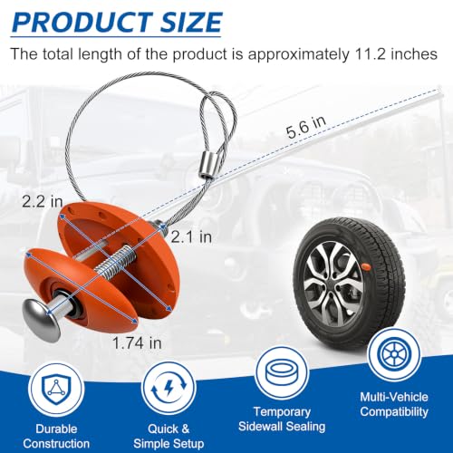 Tire Puncture Repair Kit – Portable Sidewall Emergency Repair Tool Compatible with ATV UTV SXS RZR Can-Am KRX Talon Maverick Polaris Jeep Toyota Lawnmower Zero‑Turn Tractor Trailer - color: 3 PCS