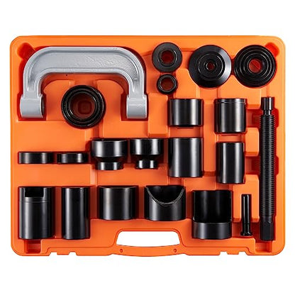 VEVOR Ball Joint Press Kit, 23 pcsTool Kit, C-Press Ball Joint Removal and Install Tools, for Most 2WD and 4WD Cars, Including 2-9/64 Inch,1-59/64 Inch Ball Joint Sockets Compatible with Chrysle - style: 23 PCS