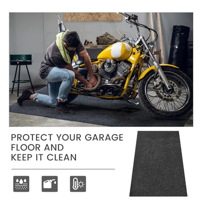 1 Pcs Oil Spill Mat Set (36"×60") - Complete Garage Floor Protection - Front & Rear Car Coverage - Reusable Washable Oil Drip Mats