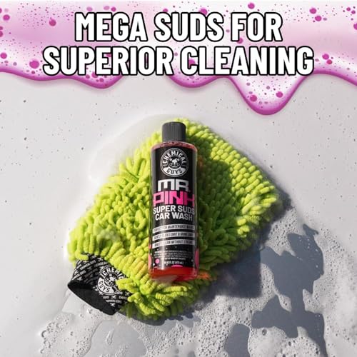 Chemical Guys, Mr. Pink pH-Balanced Car Wash Soap for Foam Cannons, 128 oz | Thick foaming suds lift dirt and grime in foam cannons, blasters or buckets, gentle on wax, sealant and ceramic - size: 128 Fl Oz (Pack of 1)