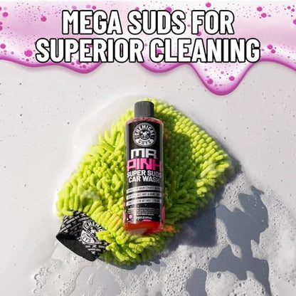 Chemical Guys, Mr. Pink pH-Balanced Car Wash Soap for Foam Cannons, 128 oz | Thick foaming suds lift dirt and grime in foam cannons, blasters or buckets, gentle on wax, sealant and ceramic - size: 128 Fl Oz (Pack of 1)