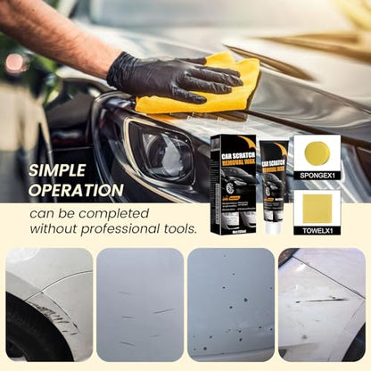 Scratch Removal Wax, 1PC Scratch Remover for Vehicles, Containing Wiping Sponge Car Paint Scratch Repair Polishing Wax