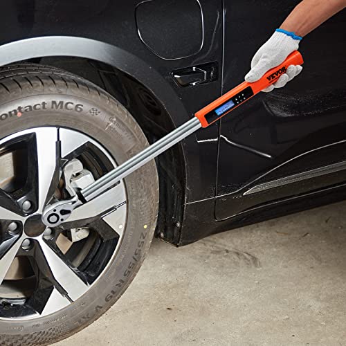 VEVOR Digital Torque Wrench 1/2" Drive(25-250ft.lb/34-340n.m), ±2% Torque Accuracy, 3-Mode Adjustable Electronic Torque Wrench with LED Buzzer Calibration - size: 25-250 FT.LB, style: 1/2-Inch