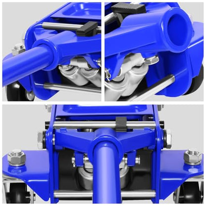 PM PERFORMOTOR Low Profile Hydraulic Trolley Service/Floor Jack, 4 Ton (8000 lbs) Capacity, Lifting Range 4.5"-20", Blue, PM-TOL-FJ40-BL - color: Blue