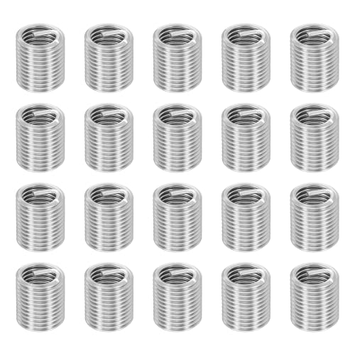 HARFINGTON 20pcs Wire Thread Repair Inserts M14 x 2 x 2D (28mm) Metric 304H Stainless Steel Helical Coiled Wire Screw Threaded Sleeve Sheath for Automotive Repairs - size: M14 x 2 x 2D