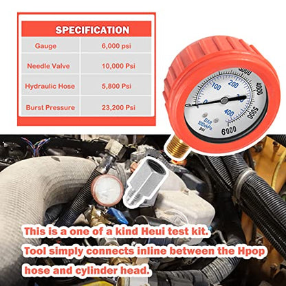 Hpop Test Tool Kit High Pressure Oil for DT466 DT530 / for International Maxxforce DT9, DT10 1996-2015