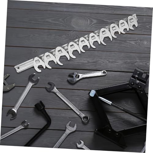 minkissy 10pcs 3/8 Inch Quick-release Ratchet Wrench Set with Interchangeable Open-end Heads, Metric Crowfoot Flare Nut Wrenches for Automotive Repair and Mechanic Tools