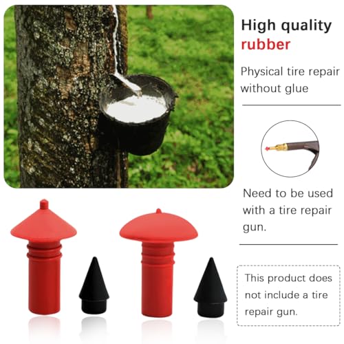 Bittwee Mushroom Shaped Car Tire Repair Insert Plugs, 90PCS Rubber Vehicle Wheel Sockets Tool with 90PCS Pins, Practical Automotive Replacement Parts, Universal for SUV RV Truck (Small) - size: Small