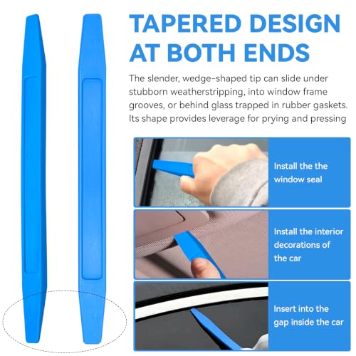 10 Pack Tapered End Windshield Sticks, Windshield Installation Tools | Window Glazing Tool, Plastic Windshield Tools for Installing Windshields or Weatherstripping, Caulking, Mixing, Cleaning Gaps