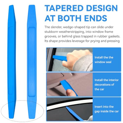 10 Pack Tapered End Windshield Sticks, Windshield Installation Tools | Window Glazing Tool, Plastic Windshield Tools for Installing Windshields or Weatherstripping, Caulking, Mixing, Cleaning Gaps