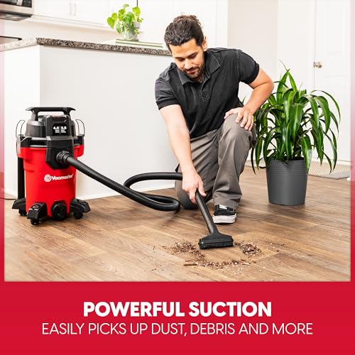 Vacmaster 4-Gallon 3.5 Peak HP Wet/Dry Vac, VCM408PF 1101 - size: 4-Gallon